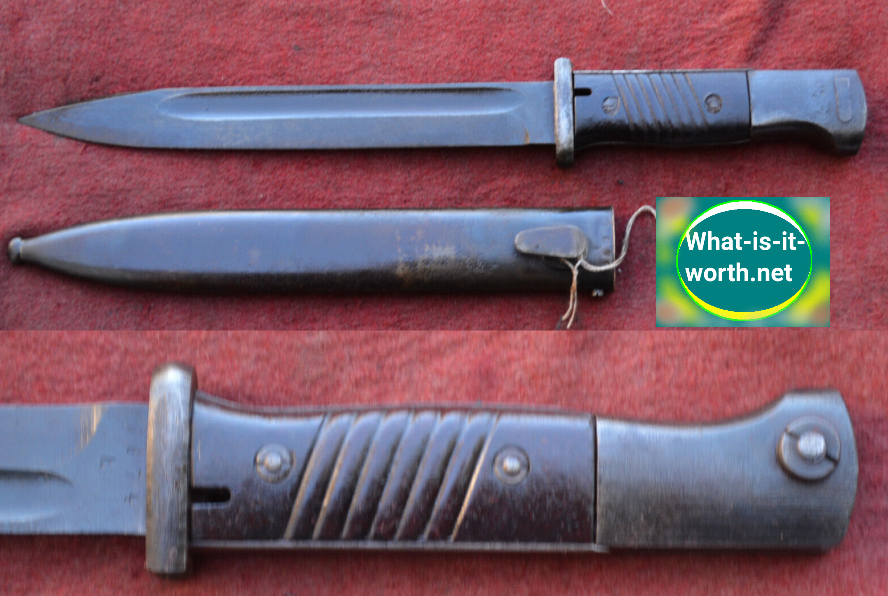WW2 Bayonet GERMAN 84 98 Bayonet numbered with matching Scabbard.png