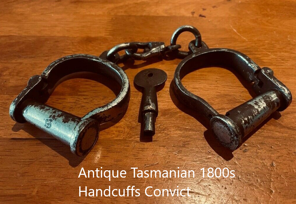 Antique Tasmanian 1800s Handcuffs Convict.png